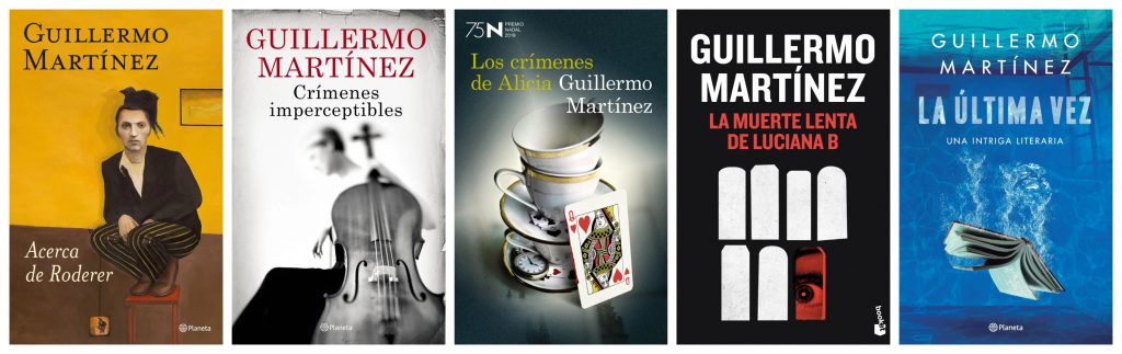 Algunas novelas de Guillermo Martínez. “Casi todas tienen alguna vinculación con algún asunto filosófico”, dijo a LA CAPITAL. 