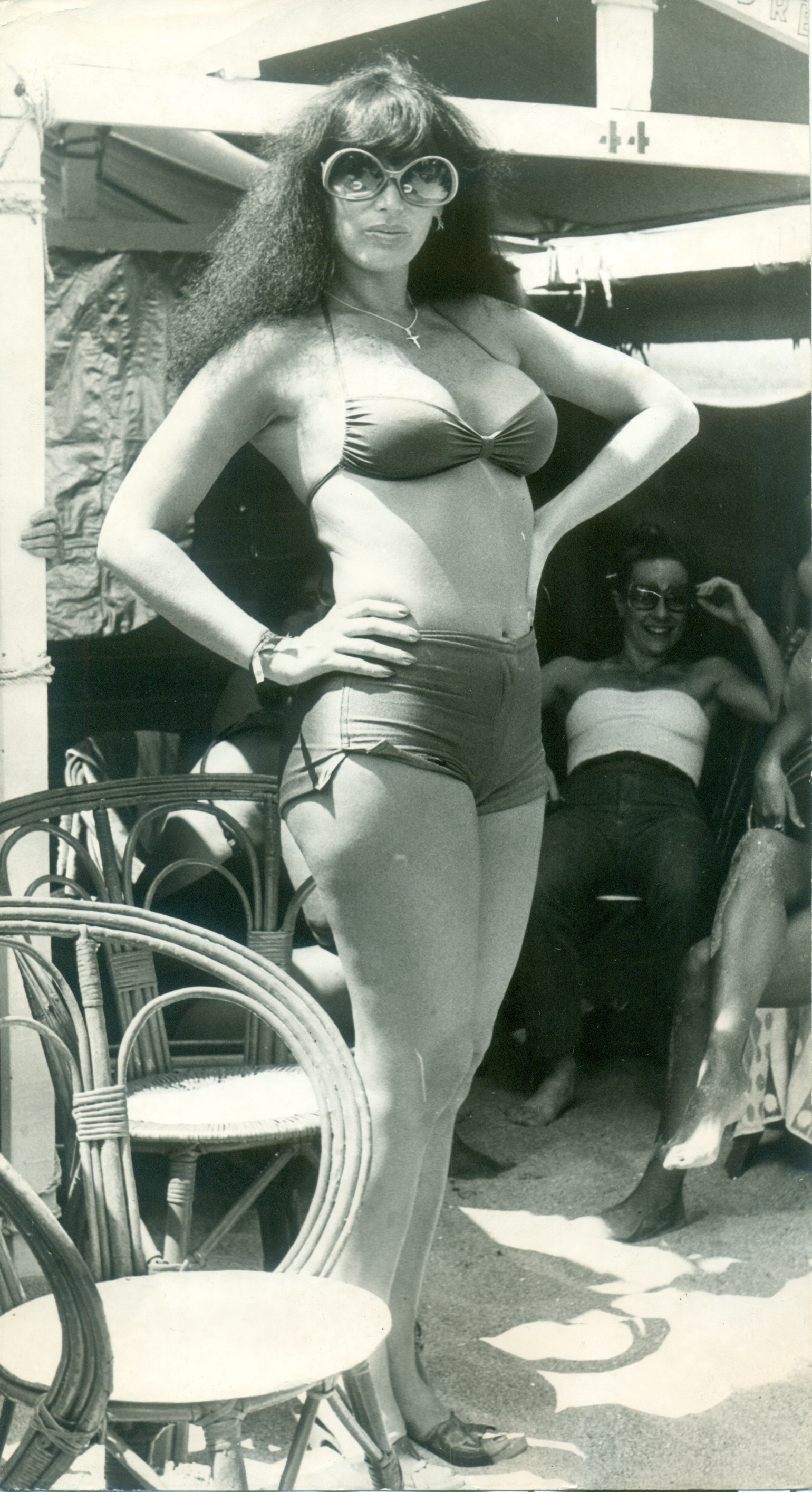 Moria Casán en 1981, cuando actuó en la ciudad con Adolfo Stray.