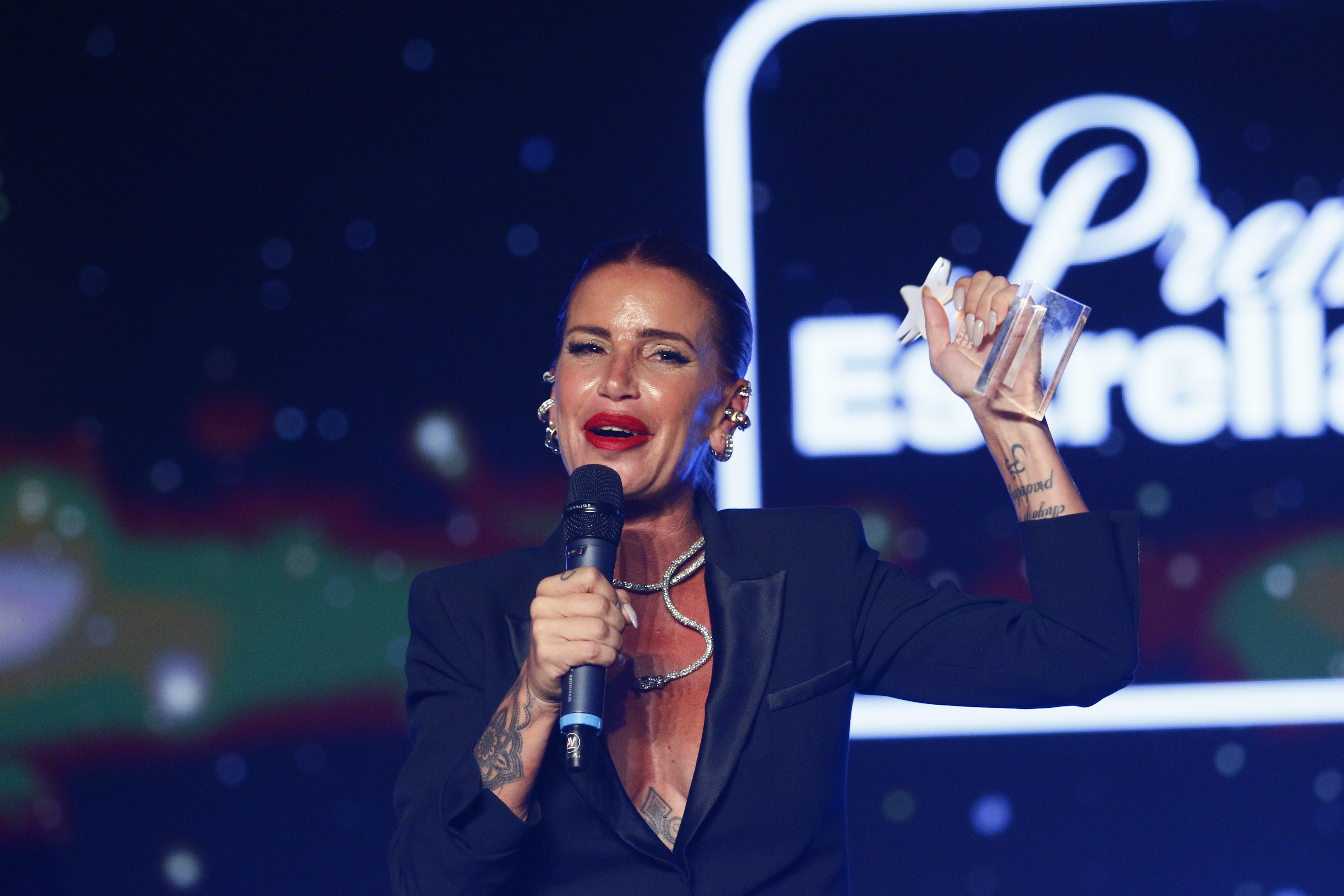 Flor Peña en la ceremonia de entrega de los Premios Estrella de Mar. "Pretty Woman" fue la más premiada.