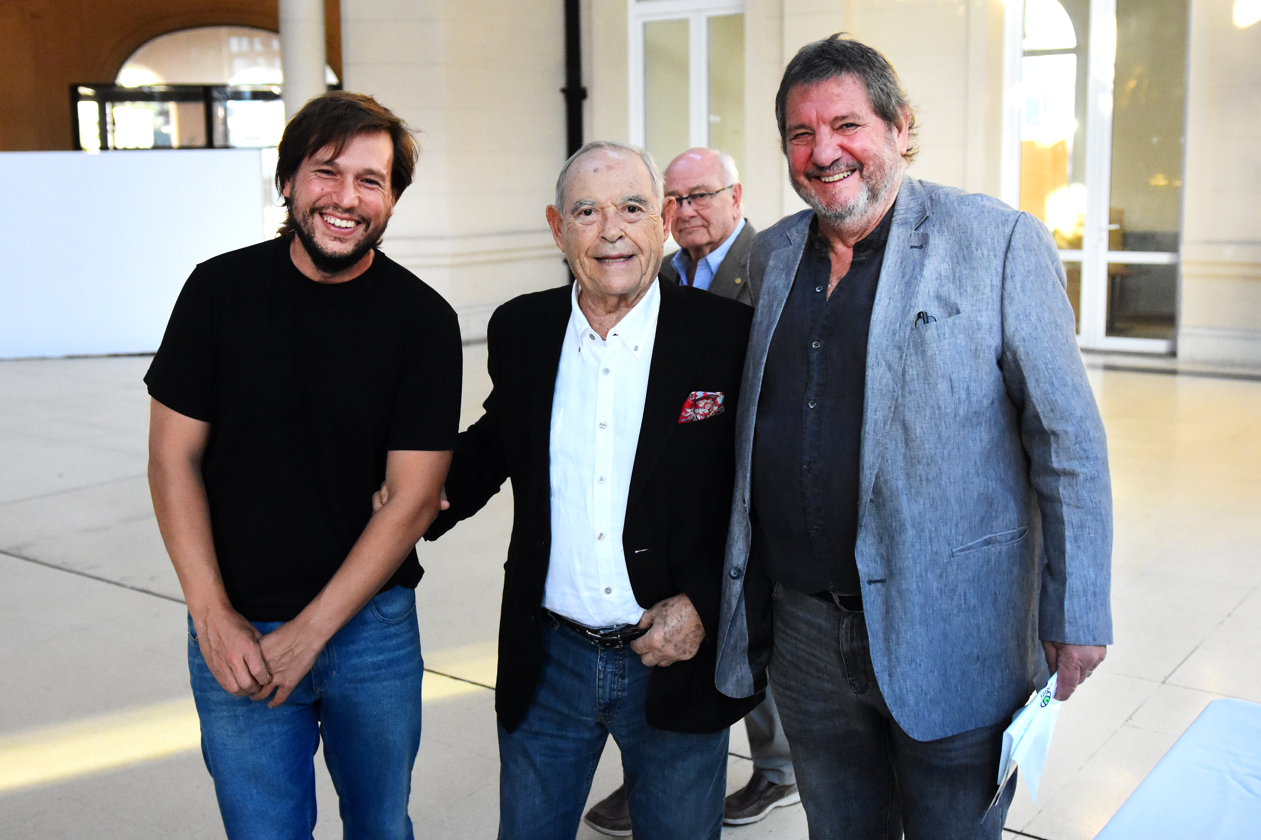 Los empresarios Guillermo Gómez, Florencio Aldrey y Patricio Gerbi. 