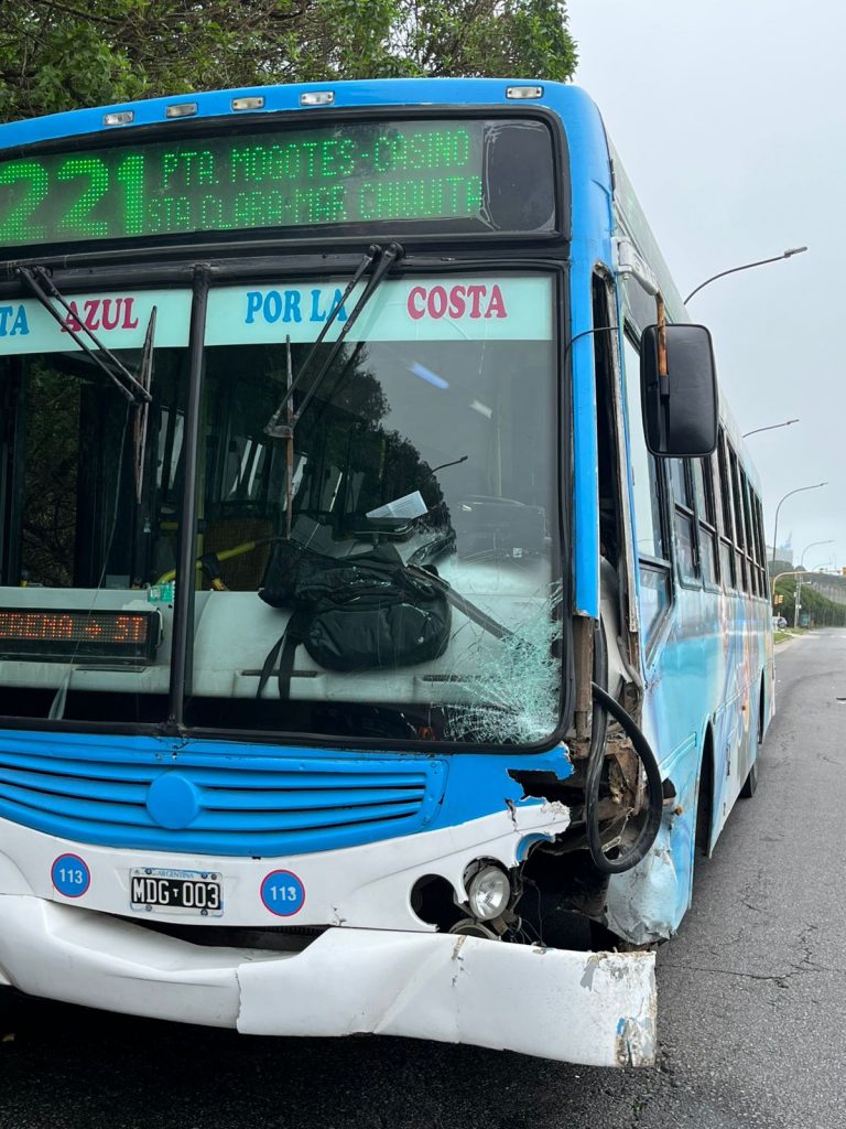 La imagen muestra dónde fue el impacto en el colectivo.