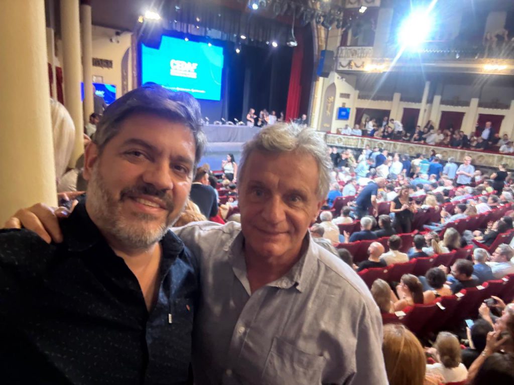 El Jefe de Gabinete, Carlos Bianco, junto al ex intendente de General Pueyrredon, Gustavo Pulti.